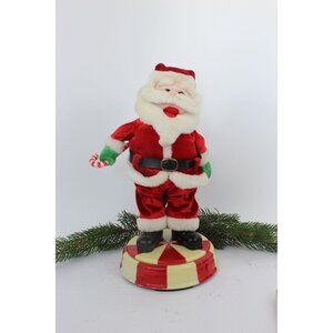 Gemmy Booty Shaking Santa | Animated Dancing Santa Figure | Peppermint Base Holi